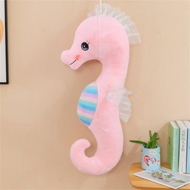 Champracer Seahorse Cuddly Toy, Cute Soft Seahorse Cushion, Seahorse Plush Dolls, Seahorse Stuffed Toy, Gift for Children Girls Boys (50 cm, Pink)