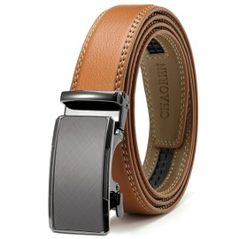 CHAOREN Ratchet Belts for Men - Mens Dress Belt 1 1/4" Mens Belts Leather - Precise Adjustable Belt for Casual Jeans