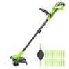 Greenworks 40V 13" 2-in-1 Cordless Trimmer/Edger w/ 20 Blades, Heavy Duty for Thick Weeds/Brush, Edges Fence/Sidewalk, Gas-Free Lightweight, Battery and Charger Not Included