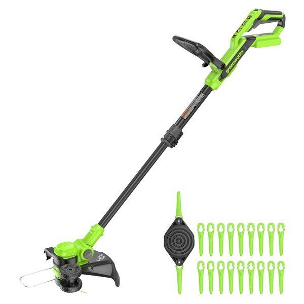 Greenworks 40V 13" 2-in-1 Cordless Trimmer/Edger w/ 20 Blades, Heavy