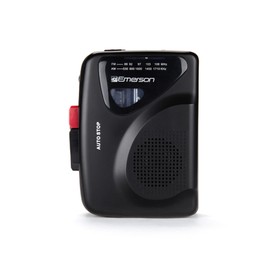 Emerson EPC-1000 Portable Cassette Player & Recorder with AM/FM Radio, Built-in Speaker, 3.5mm Headphone Jack, and Auto-Stop Cassette Playback – Ideal for Recording, Playback, and Radio Listening