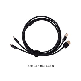 1.55m 2-in-1 Cable HD USB Type C for BOSTO Graphics Tablet Monitor Transfer Speed Compatible Length and Durable.