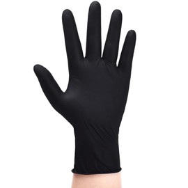 Schneider Nitrile Exam Gloves, Black, XL, Box of 50, 5 mil Disposable Nitrile Gloves, Latex Free, Powder Free, Food Safe, Non-Sterile - for Medical, Cleaning & Cooking Gloves, Rubber Gloves