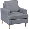 Segawe Modern Accent Chair Upholstered Reading Armchair for Living Room