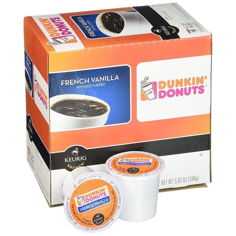 Dunkin Donuts French Vanilla Flavored Coffee K-Cups For Keurig K