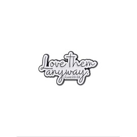 Letter Design Brooch, Fashionable Clothes Accessories for Men & Women, Enamel Pin Suitable for Backpacks, Jeans, Scarves, Hats Decoration Fixed Buckle, Casual Alloy Jewelry for Men & Women