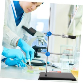 KICHOUSE 1Pc Portable Laboratory Stand Mini Metal Rack for Chemistry Experiments Detachable Space Saving Design Strong Support for Labs Factories