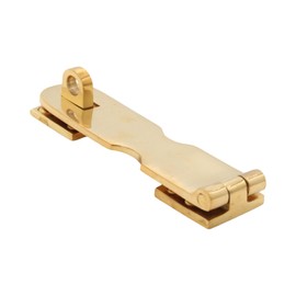 Polished Brass Hasp Lock for Home Or Marine Use 5 Inch