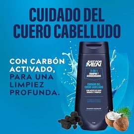 Just For Men Shampoo y Acondicionador 2 en 1 Cuidado del Cuero Cabelludo con Aceite de Coco 295mL