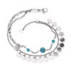 Engelsrufer Women's Boho Bracelet Stainless Steel with Three Turquoise Stones