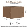10x12 Gazebo Curtains, 4-Panels Gazebo Replacement Curtains with Zipper &