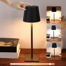 Lámpara de Escritorio LED Recargable: Lámpara de Buro con 3 Modos de Luz IP54 Impermeable 5000mAh Control Táctil Ideal para Hogar y Restaurante Exteriores