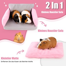 ONEJU Guinea Pig Bed, Guinea Pig Sofa, Rabbit Bed, Rabbit Sofa, Guinea Pig Cage Accessories for Guinea Pig, Rabbit, Chinchilla, Ferret, Rabbit - Sofa Shape