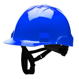 Bullard 3-Rib Vector Safety Helmet, Type II Including 4-pt Ratchet Suspension and Chinstrap, Kentucky Blue