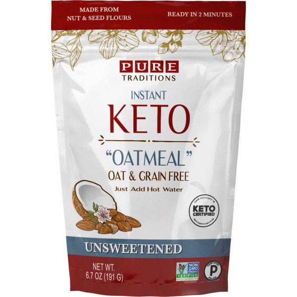 Keto Oatmeal, Unsweetened, Certified Paleo, Keto Certified, Gluten & Grain Free, 6.7 oz