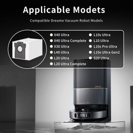 Rrochio 8 Bags for Dreame X50 Ultra Complete, Replacement Accessories for Dreame L40 Ultra, X40 Ultra, L20 Ultra, L50 Pro Ultra, L10s Pro Ultra, X30 Ultra, S20 Ultra 3.2L Capacity