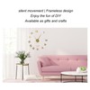 DIY Wall Clock Frameless Design Self Adhesive 3D Decorative Effect