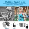 Water Spigot Lock with Padlock, Faucet Locks Outdoor Made of