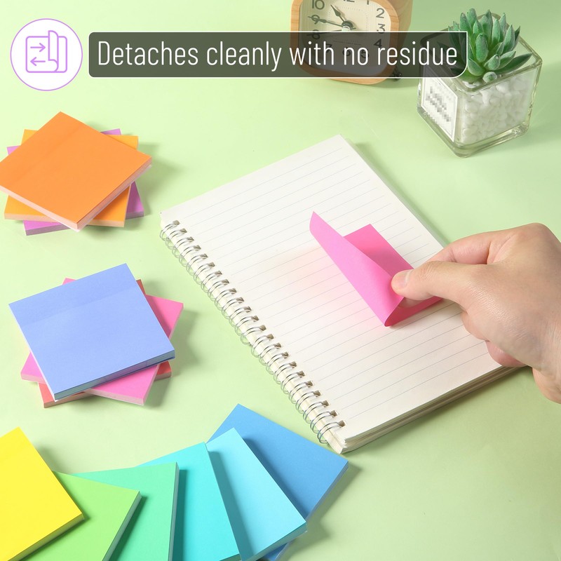 Mr. Pen- Sticky Notes, 3”x3”, 15 Pads, 675 Sheets, Colorful