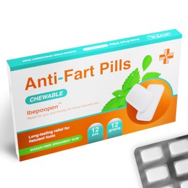 Anti-Fart Gum, Funny Fake Prescription Joke Pill Box Prank, Gag Gifts for Men & Women, Unique Novelty Christmas Gift Idea for Secret Santa & Birthdays, Practical Joke Stocking Filler