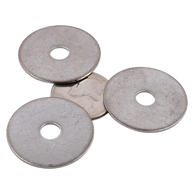 1/4" Stainless Fender Washer (25 pack), 1-1/4" Outside Diameter, 18-8