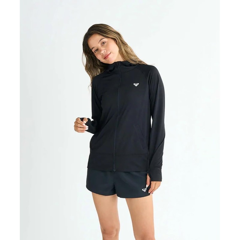 Roxy Historical Logo Hoody Women's Rash Guard, white, L