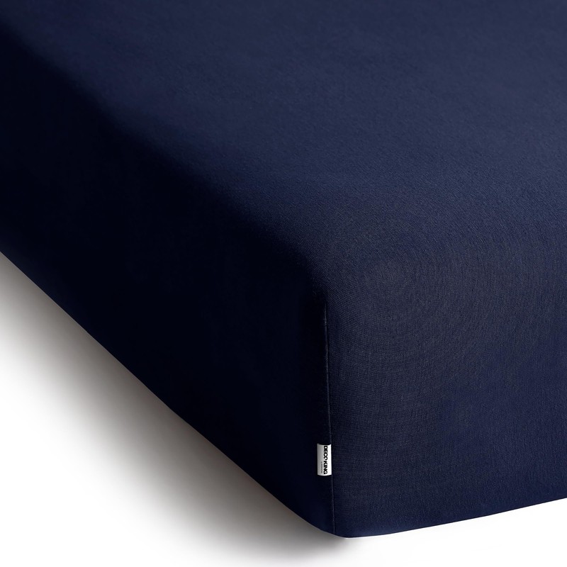 DecoKing Fitted Sheet Super King 100% Combed Cotton Soft Jersey
