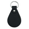 Black Leather Manhattan College Primary Logo Keychain