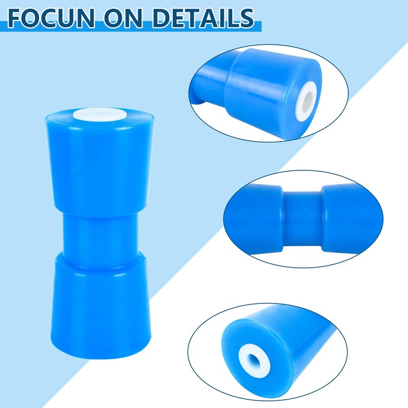 ORLANG 2 Pack 8 Inch Heavy Duty Boat Trailer Roller,Polyurethane