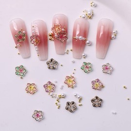 Nail Parts, Cherry Blossoms, 3D, 3D Case, Nail Deco Parts, Glam Accessory Parts, Gel Nail Parts, Resin Parts, Resin Enclosures, Cherry Blossoms, Decorative Accessories