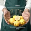 MEETOZ Metal Wire Fruit Bowl,Openwork Fruit Basket for Fruit Snack