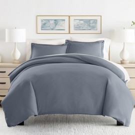 LINEN MARKET Duvet Cover Queen (Light Gray) - Experience Hotel-Like Comfort with Unparalleled Softness, Exquisite Prints & Solid Colors for a Dreamy Bedroom - Queen Duvet Cover Set with 2 Pillow Shams
