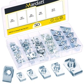 Mardatt M4 M5 M6 M8 Auto Car U Clips, Automotive U Nut Clips, U-Style Clip-On Nuts U Fastener Clips U Clip Nuts for Engine Fender Bumper Dash Door Panel Interior (Style 5)