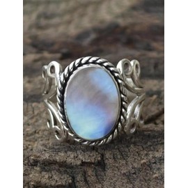 Boho Style Colorful Rhinestone Embellished Ring, Vintage Fashion Copper Jewelry Accessories for Women, Wedding Party Holiday Jewelry Gifts - Color: Silver, Size: 9