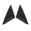 2pcs Rear Left Right Window Louver Bright Black Side Window