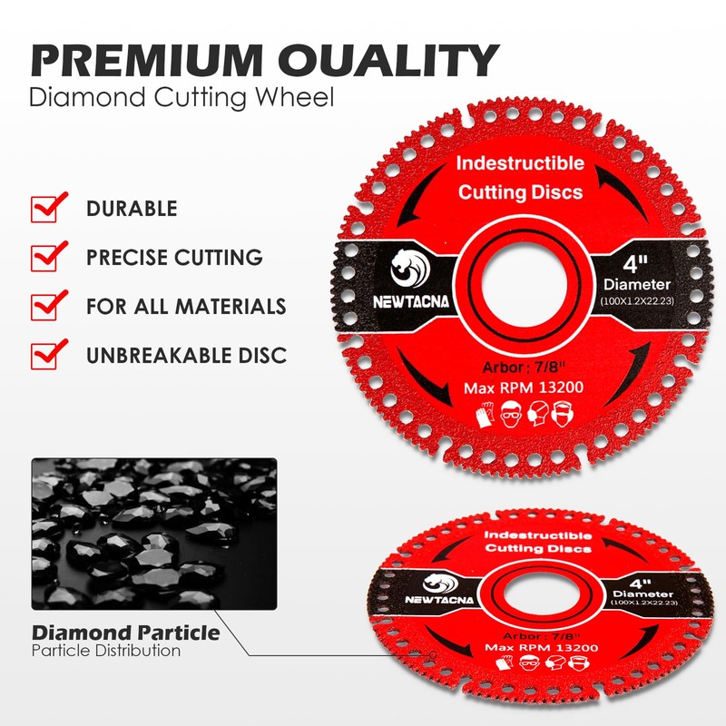NEWTACNA Indestructible Disc Angle Grinder Cutting Disc Indestructible Disc for