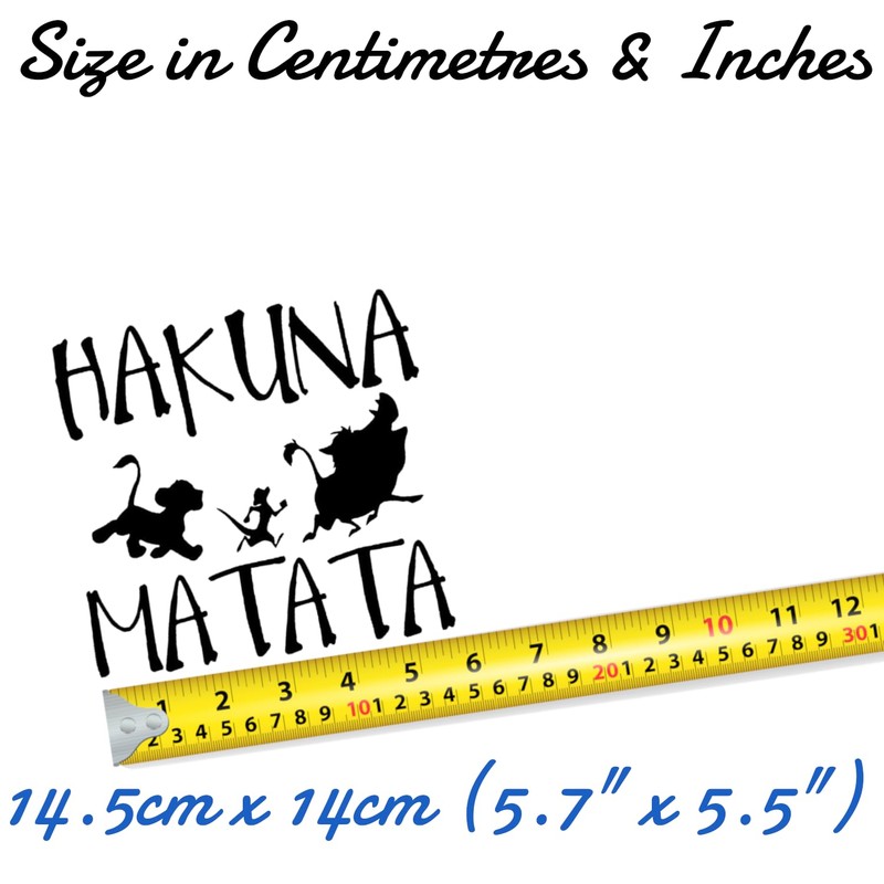 Hakuna Lion And Friends Novelty Window Laptop Wall Car Matata
