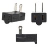Polarized 2-Prong L Type Adapter, Vertical Right Angled Down Angle