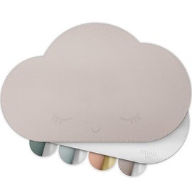 smøla Place Mat for Children - Cloud I Washable Place Mat Made of BPA-Free PU Leather I Placemat Table Mat for Toddlers & Babies I 2 Colours (Mist Purple/Silver)