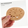 ABOOFAN Bamboo Lotus Root Coaster Set Heat Resistant Wooden Drink