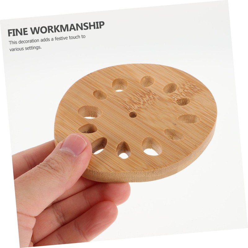 ABOOFAN Bamboo Lotus Root Coaster Set Heat Resistant Wooden Drink