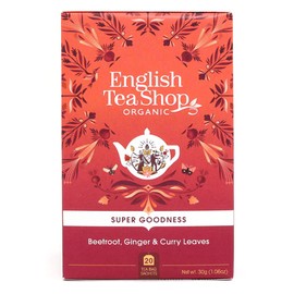 English Tea Shop Organic Beetroot/Ginger and Curry Leaves - 20 Tea Bag Sachets, 30 g