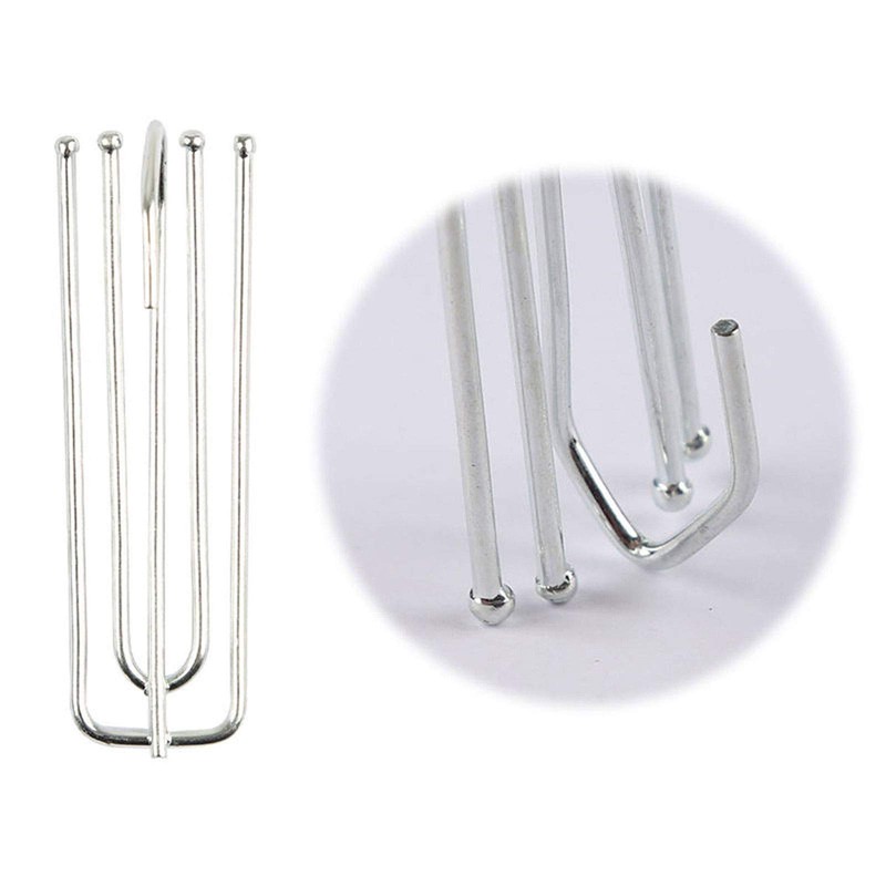 IPEAK 40 Pack Curtain Hooks Metal Pinch Pleat Header Tape