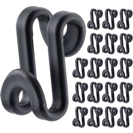 60 Pack S Shape Clothes Hanger Connector Hooks Hanger Extender Clips Mini Space Saver Hanger Clothes Hanger Extender Connector Hook Space Saving Cascading Hanger Organizer Hanger Connection Hook Black