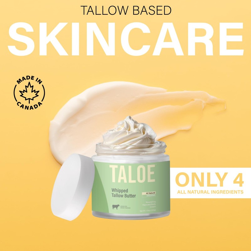 100% Organic Grass Fed Beef Tallow for Skin Care -
