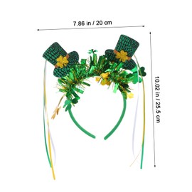 FOMIYES St. Pat's Day Hat St Patricks Day Accessories Girl's Headband St Patricks Day Hair Clips Pop Headbands St Patricks Day Hair Accessories Donut Headband Head Band Green Plastic