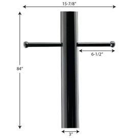 Progress Lighting P5391-31 Posts Outdoor, 3-Inch Diameter x 84-Inch Height, Black
