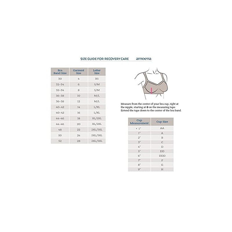 AMOENA Women's Ester Post Surgical Bra, Opaque, White, 36C