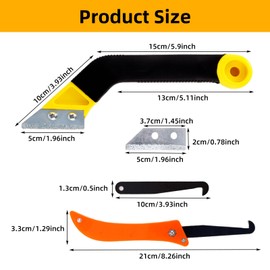 17 Pcs Pro Grout Removal Repair Tool, Grout Rake with 5 Replacement, Tile Grout Hand Saw Angled with 10 Replacement, Scraping Rake Tool for Tile Cleaning