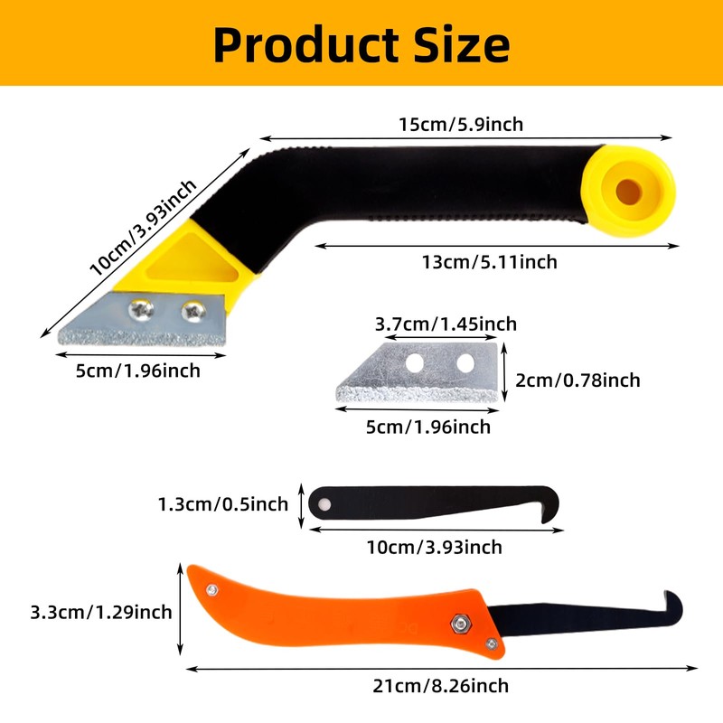 17 Pcs Pro Grout Removal Repair Tool, Grout Rake with